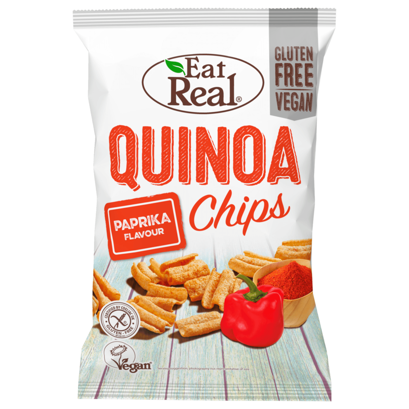 Eat Real Quinoa Chips Paprika Flavour vegan glutenfrei 80g